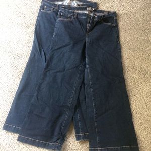 Torrid wide leg jeans, dark wash, 2 PAIR